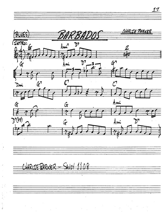 Partitura da música Barbados v.8