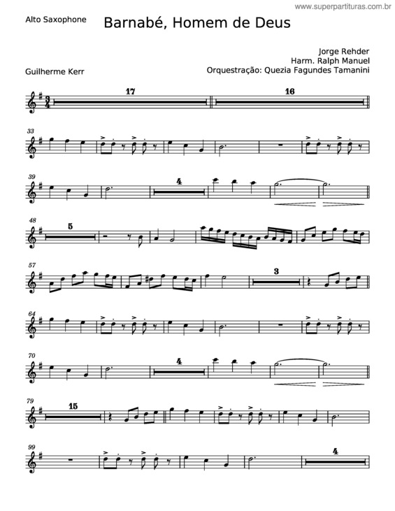 Partitura da música Barnabé, Homem De Deus v.4