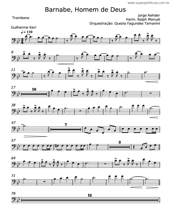 Partitura da música Barnabé, Homem De Deus v.6