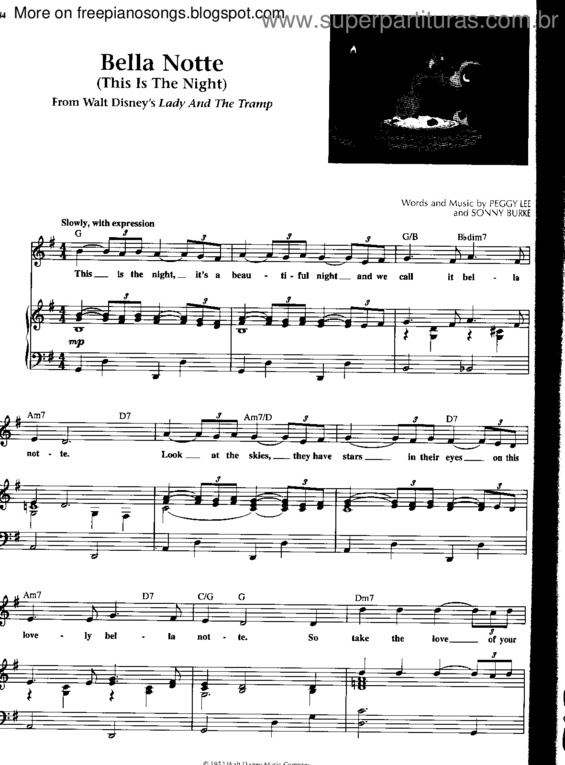 Partitura da música Bella Notte v.4