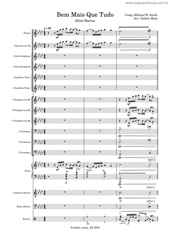 Partitura da música Bem Mais Que Tudo v.10