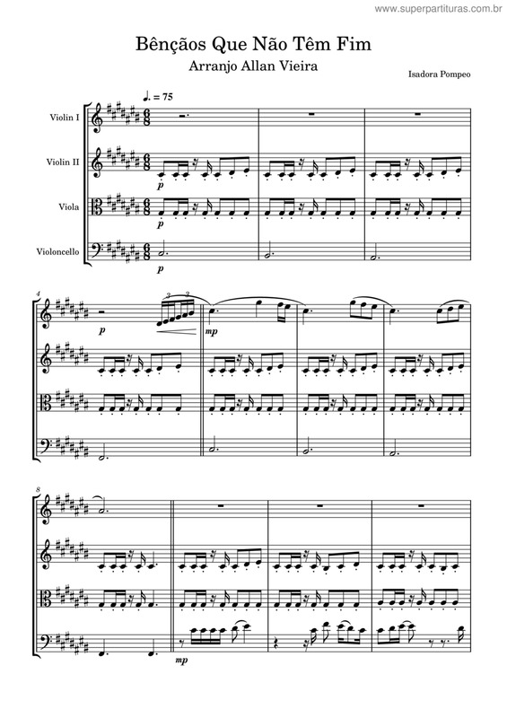 Partitura da música Bênçãos Que Não Têm Fim v.7