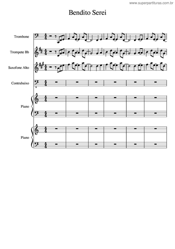 Partitura da música Bendito Serei v.4