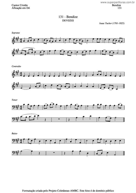 Partitura da música Bendize v.2