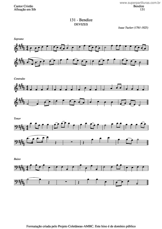 Partitura da música Bendize v.3