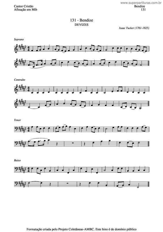 Partitura da música Bendize v.4