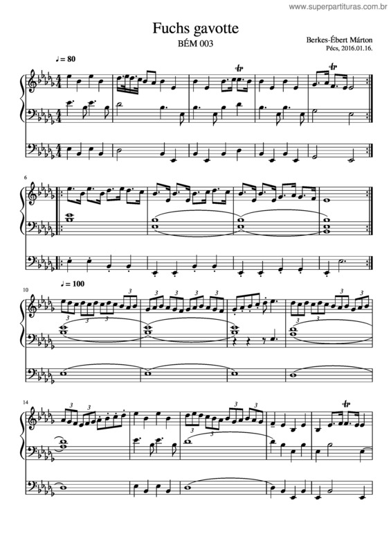 Partitura da música Berkes-Ebert Marton v.2