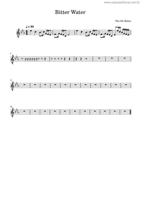 Partitura da música Bitter Water