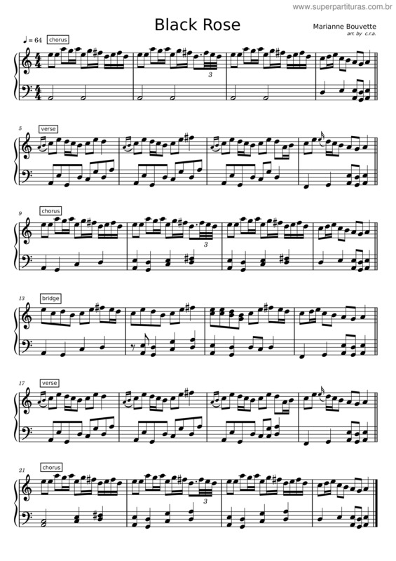 Partitura da música Black Rose v.2