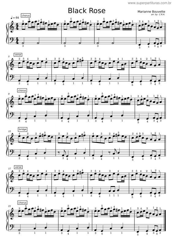 Partitura da música Black Rose v.3