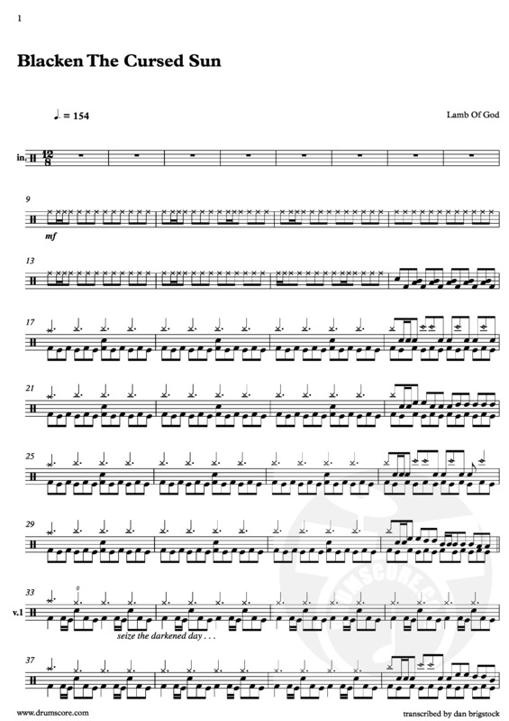 Partitura da música Blacken The Cursed Sun