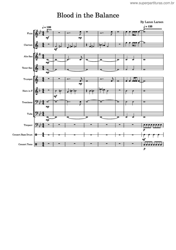 Partitura da música Blood In The Balance By Lance L.