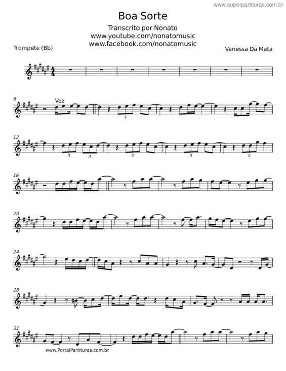 Partitura da música Boa Sorte v.3