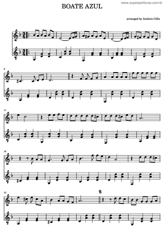 Partitura da música Boate Azul v.7