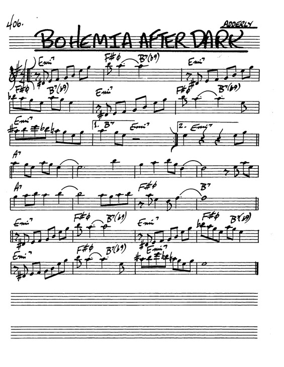 Partitura da música Bohemian After Dark