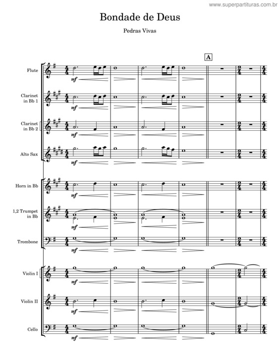 Partitura da música Bondade De Deus v.26