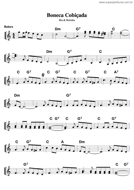 Partitura da música Boneca Cobiçada v.9