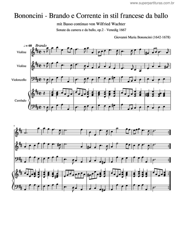 Partitura da música Bononcini v.2