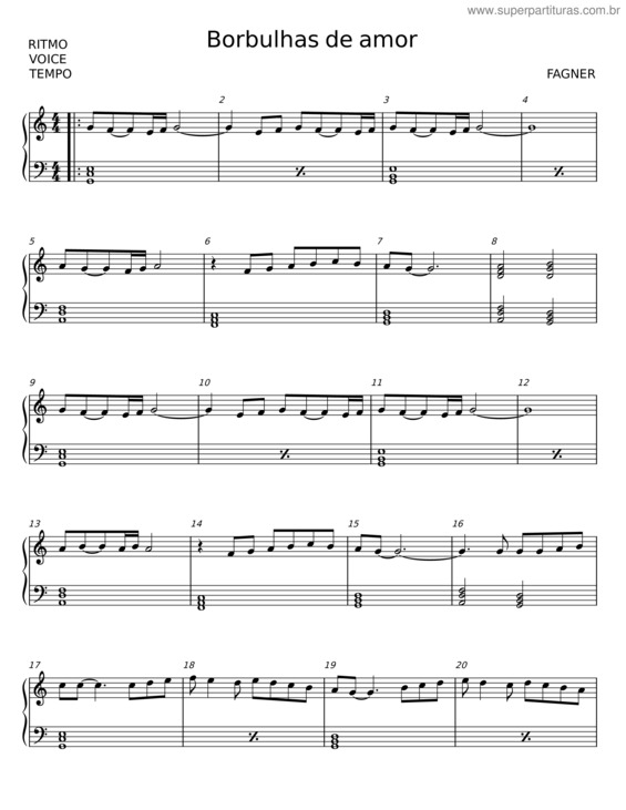 Partitura da música Borbulhas De Amor v.6