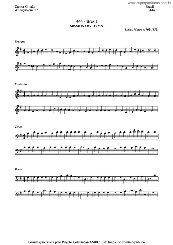 Partitura da música Brasil v.5