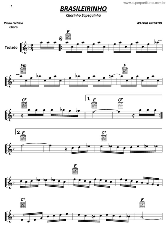 Partitura da música Brasileirinho v.40