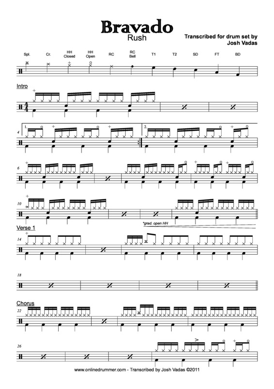 Partitura da música Bravado