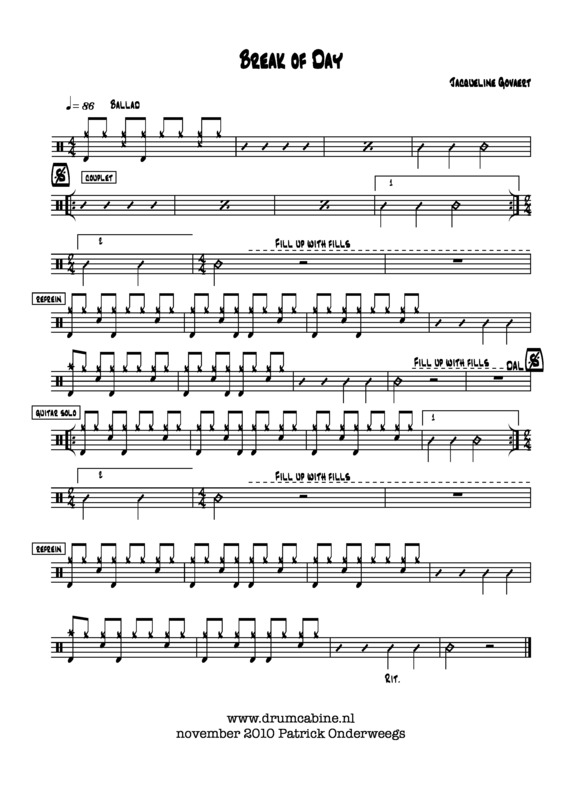 Partitura da música Break of Day