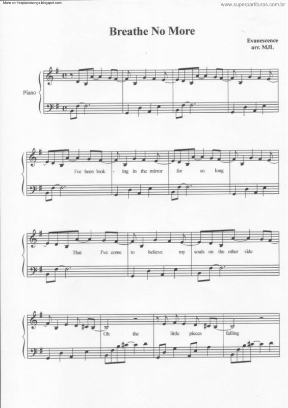 Partitura da música Breathe No More v.3