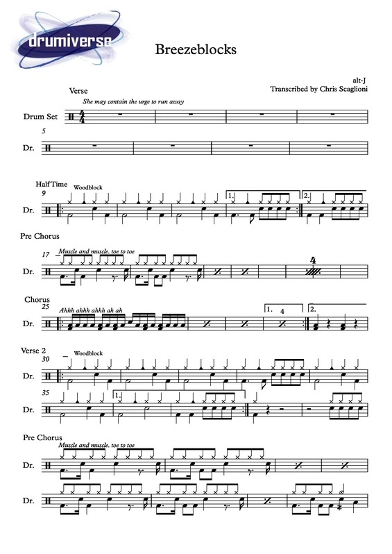 Partitura da música Breezeblocks