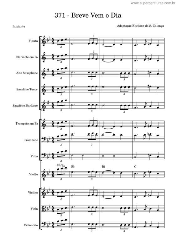 Partitura da música Breve Vem O Dia v.6