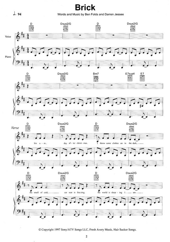 Partitura da música Brick v.3