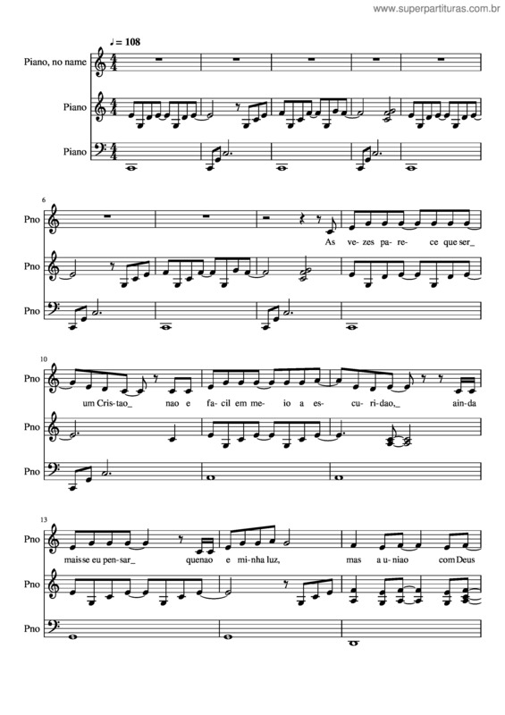 Partitura da música Brilhar Por Ti v.5