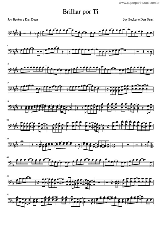 Partitura da música Brilhar Por Ti v.6