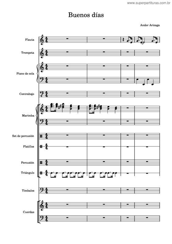 Partitura da música Buenos Días v.4