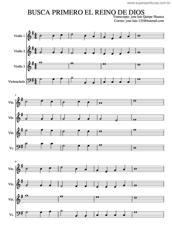 Partitura da música Busca Primero El Reino De Dios v.2
