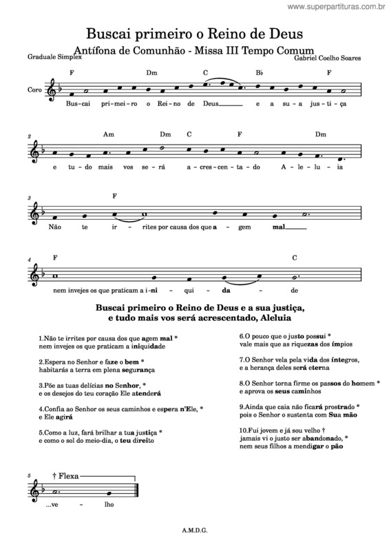 Partitura da música Buscai Primeiro O Reino De Deus v.3