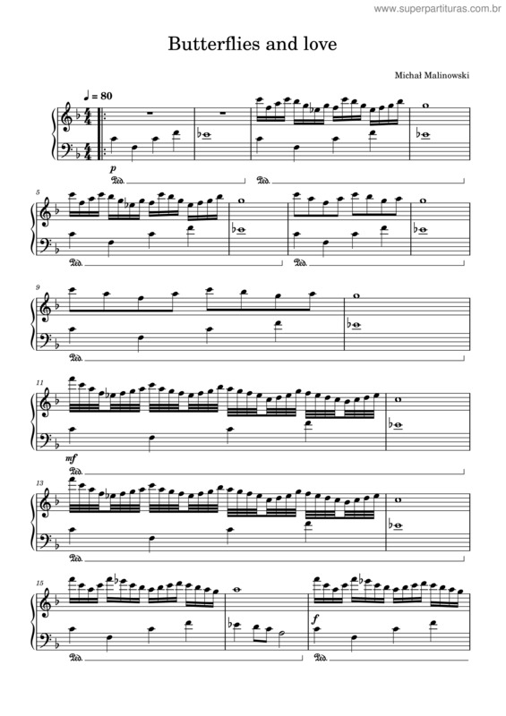 Partitura da música Butterflies And Love