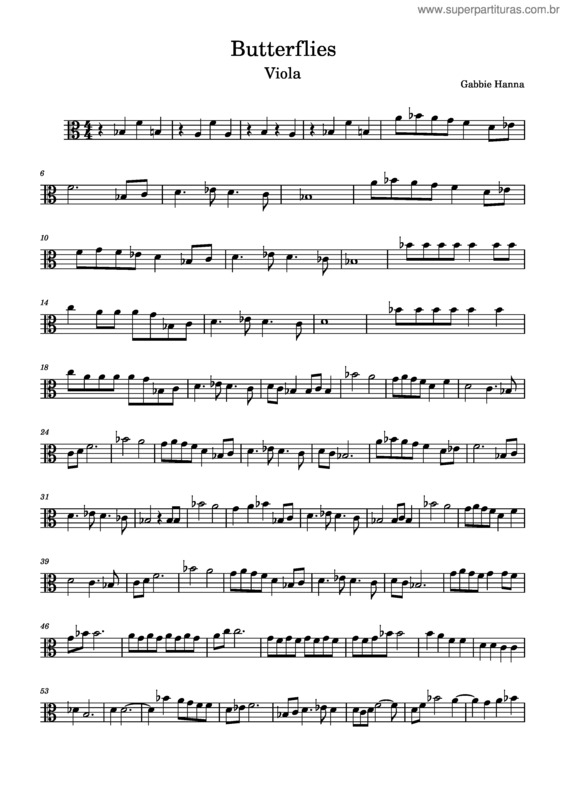 Partitura da música Butterflies v.11