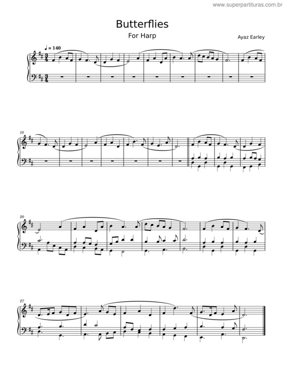 Partitura da música Butterflies v.21