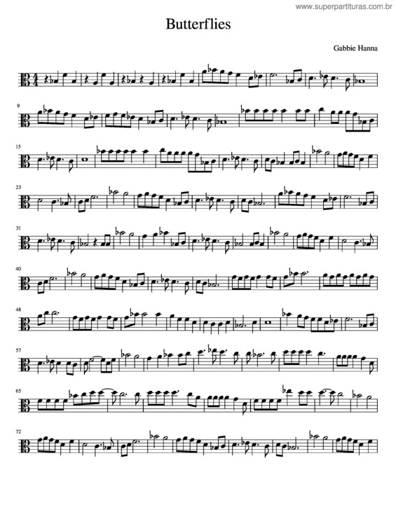 Partitura da música Butterflies v.5