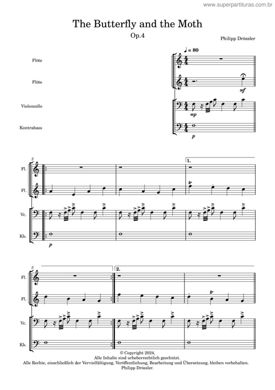 Partitura da música Butterfly And The Moth