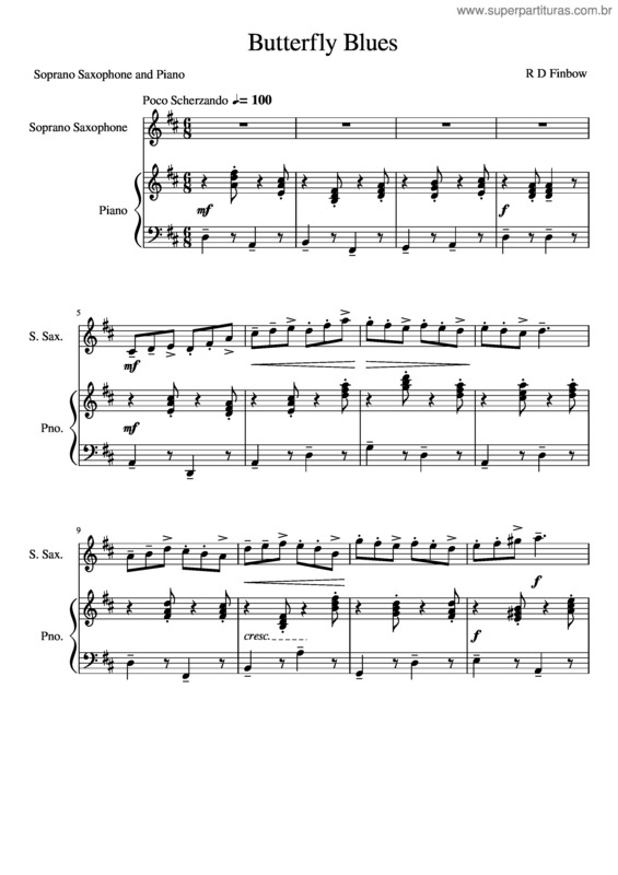 Partitura da música Butterfly Blues