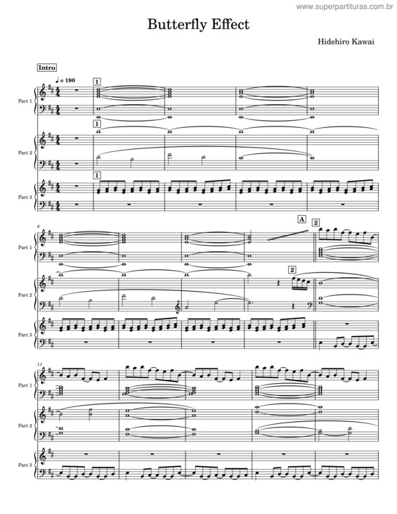 Partitura da música Butterfly Effect v.4