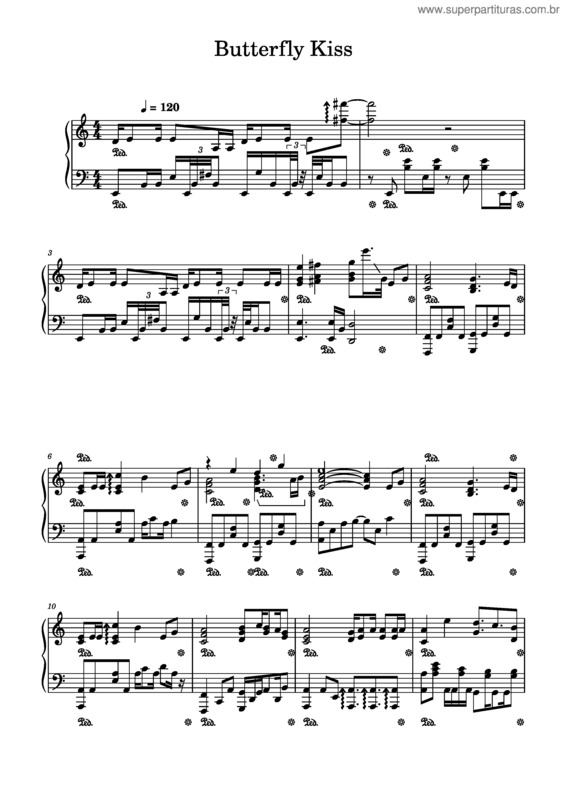 Partitura da música Butterfly Kiss v.5