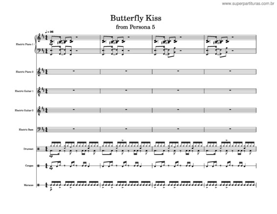 Partitura da música Butterfly Kiss