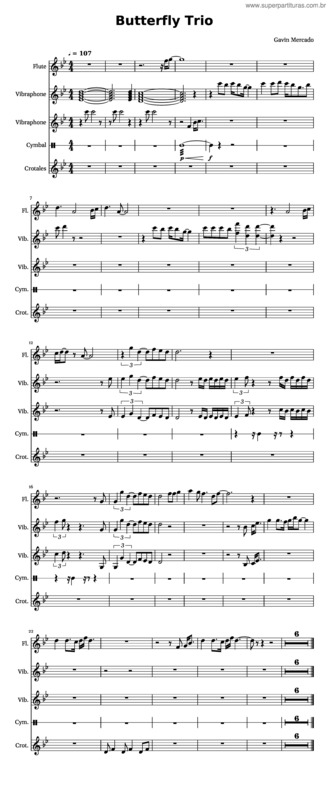 Partitura da música Butterfly Trio 1 Wip