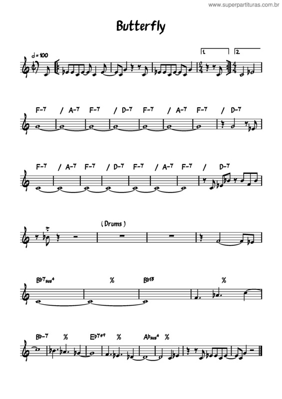 Partitura da música Butterfly v.20