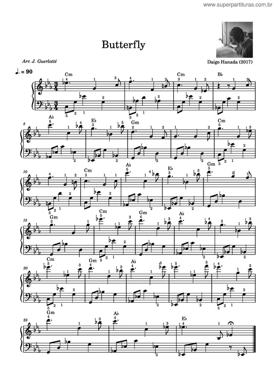 Partitura da música Butterfly v.22