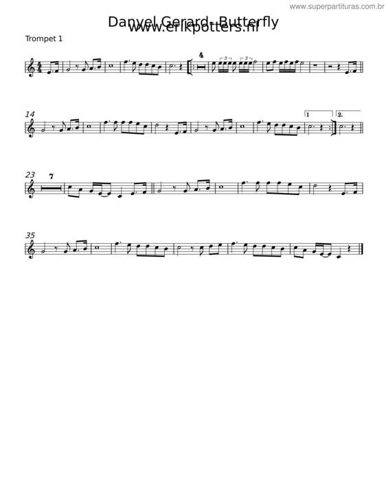 Partitura da música Butterfly v.30