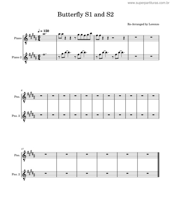 Partitura da música Butterfly v.36